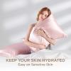 imageBedsure 100 Mulberry Silk Pillowcase for Hair and Skin Pink Silk Pillow Case with Hidden Zipper Gifts for Women Queen Size Single Pack20x30 Inches01  Pink