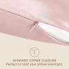 imageBedsure 100 Mulberry Silk Pillowcase for Hair and Skin Pink Silk Pillow Case with Hidden Zipper Gifts for Women Queen Size Single Pack20x30 Inches01  Pink