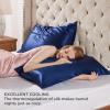 imageBedsure 100 Mulberry Silk Pillowcase for Hair and Skin Pink Silk Pillow Case with Hidden Zipper Gifts for Women Queen Size Single Pack20x30 Inches02  Navy