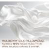imageBedsure 100 Mulberry Silk Pillowcase for Hair and Skin Pink Silk Pillow Case with Hidden Zipper Gifts for Women Queen Size Single Pack20x30 Inches06  White