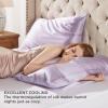 imageBedsure 100 Mulberry Silk Pillowcase for Hair and Skin Pink Silk Pillow Case with Hidden Zipper Gifts for Women Queen Size Single Pack20x30 Inches07  Purple