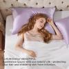 imageBedsure 100 Mulberry Silk Pillowcase for Hair and Skin Pink Silk Pillow Case with Hidden Zipper Gifts for Women Queen Size Single Pack20x30 Inches07  Purple