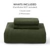 imageBedsure 100 Muslin Cotton Duvet Cover Queen Size  UltraSoft Breathable ampamp Lightweight  Linen Like Gauze Comforter Cover Set with Button Closure and Corner Ties Olive Green Queen 90quotx90quot03  Muslin  Olive Green No Comforter