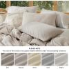 imageBedsure 100 Muslin Cotton Duvet Cover Queen Size  UltraSoft Breathable ampamp Lightweight  Linen Like Gauze Comforter Cover Set with Button Closure and Corner Ties Olive Green Queen 90quotx90quot09  Cooling Muslin  Linen No Comforter