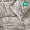 imageBedsure 100 Muslin Cotton Duvet Cover Queen Size  UltraSoft Breathable ampamp Lightweight  Linen Like Gauze Comforter Cover Set with Button Closure and Corner Ties Olive Green Queen 90quotx90quot09 Camel No Comforter