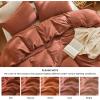 imageBedsure 100 Muslin Cotton Duvet Cover Queen Size  UltraSoft Breathable ampamp Lightweight  Linen Like Gauze Comforter Cover Set with Button Closure and Corner Ties Olive Green Queen 90quotx90quot06  Muslin  Terracotta No Comforter