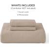 imageBedsure 100 Muslin Cotton Duvet Cover Queen Size  UltraSoft Breathable ampamp Lightweight  Linen Like Gauze Comforter Cover Set with Button Closure and Corner Ties Olive Green Queen 90quotx90quot05  Muslin  Khaki No Comforter