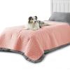 imageBedsure 100 Waterproof Couch Cover for Dogs Washable  Non Slip Waterproof Dog Blanket for Couch Sofa Lightweight Furniture Protector Durable for Pet Cat Puppy with NonSlip Bottom Grey 30x70INRose Tan