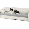 imageBedsure 100 Waterproof Couch Cover for Dogs Washable  Non Slip Waterproof Dog Blanket for Couch Sofa Lightweight Furniture Protector Durable for Pet Cat Puppy with NonSlip Bottom Grey 30x70INTitanium Grey