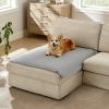 imageBedsure 100 Waterproof Couch Cover for Dogs Washable  Non Slip Waterproof Dog Blanket for Couch Sofa Lightweight Furniture Protector Durable for Pet Cat Puppy with NonSlip Bottom Grey 30x70INTitanium Grey