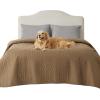 imageBedsure 100 Waterproof Couch Cover for Dogs Washable  Non Slip Waterproof Dog Blanket for Couch Sofa Lightweight Furniture Protector Durable for Pet Cat Puppy with NonSlip Bottom Grey 30x70INBison Brown