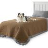 imageBedsure 100 Waterproof Couch Cover for Dogs Washable  Non Slip Waterproof Dog Blanket for Couch Sofa Lightweight Furniture Protector Durable for Pet Cat Puppy with NonSlip Bottom Grey 30x70INBison Brown