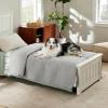 imageBedsure 100 Waterproof Couch Cover for Dogs Washable  Non Slip Waterproof Dog Blanket for Couch Sofa Lightweight Furniture Protector Durable for Pet Cat Puppy with NonSlip Bottom Grey 30x70INTitanium Grey