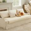 imageBedsure 100 Waterproof Couch Cover for Dogs Washable  Non Slip Waterproof Dog Blanket for Couch Sofa Lightweight Furniture Protector Durable for Pet Cat Puppy with NonSlip Bottom Grey 30x70INSand Beige