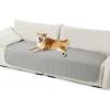 imageBedsure 100 Waterproof Couch Cover for Dogs Washable  Non Slip Waterproof Dog Blanket for Couch Sofa Lightweight Furniture Protector Durable for Pet Cat Puppy with NonSlip Bottom Grey 30x70INTitanium Grey