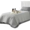 imageBedsure 100 Waterproof Couch Cover for Dogs Washable  Non Slip Waterproof Dog Blanket for Couch Sofa Lightweight Furniture Protector Durable for Pet Cat Puppy with NonSlip Bottom Grey 30x70INTitanium Grey