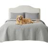 imageBedsure 100 Waterproof Couch Cover for Dogs Washable  Non Slip Waterproof Dog Blanket for Couch Sofa Lightweight Furniture Protector Durable for Pet Cat Puppy with NonSlip Bottom Grey 30x70INTitanium Grey