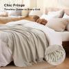 imageBedsure 100 Wool Blanket for Women Gift  GentleSoft and Cozy Lightweight Warm Blanket for Winter Luxury Herringbone Throw for Couch Beige 50x60 Inches01  Beige