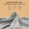 imageBedsure 100 Wool Blanket for Women Gift  GentleSoft and Cozy Lightweight Warm Blanket for Winter Luxury Herringbone Throw for Couch Beige 50x60 Inches02  Grey