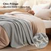 imageBedsure 100 Wool Blanket for Women Gift  GentleSoft and Cozy Lightweight Warm Blanket for Winter Luxury Herringbone Throw for Couch Beige 50x60 Inches02  Grey