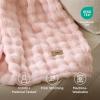 imageBedsure 3D Bubble Blanket for Couch  GentleSoft White Twin Blanket for Sofa Bed Room Decor  Luxury Warm Cozy Gifts for Women All Seasons Off White 60quot80quotCrystal Pink