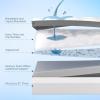 imageBedsure 4 Inch Memory Foam Twin XL Mattress Topper for College Dorm Dual Layer 25 Inch Gel Memory Foam and 800 GSM Waterproof Mattress Pad Extra Long Twin Pillow Top Topper Twin XL 39x80 InchesGray