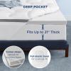 imageBedsure 4 Inch Memory Foam Twin XL Mattress Topper for College Dorm Dual Layer 25 Inch Gel Memory Foam and 800 GSM Waterproof Mattress Pad Extra Long Twin Pillow Top Topper Twin XL 39x80 InchesGray
