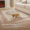 imageBedsure 5x7 Area Rugs for Living Room Machine Washable Rugs NonSlip Backing NonShedding Vintage Low Pile Easy Care Throw Carpet for Bedroom Dining Room Grey04  Brown