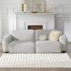 imageBedsure 5x7 Area Rugs for Living Room Machine Washable Rugs NonSlip Backing NonShedding Vintage Low Pile Easy Care Throw Carpet for Bedroom Dining Room Grey00  Cream White