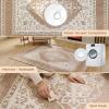 imageBedsure 5x7 Area Rugs for Living Room Machine Washable Rugs NonSlip Backing NonShedding Vintage Low Pile Easy Care Throw Carpet for Bedroom Dining Room Grey04  Brown