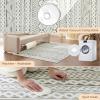 imageBedsure 5x7 Area Rugs for Living Room Machine Washable Rugs NonSlip Backing NonShedding Vintage Low Pile Easy Care Throw Carpet for Bedroom Dining Room Grey05  Khaki
