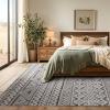 imageBedsure 5x7 Area Rugs for Living Room Machine Washable Rugs NonSlip Backing NonShedding Vintage Low Pile Easy Care Throw Carpet for Bedroom Dining Room Grey05  Khaki