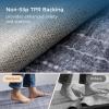 imageBedsure 5x7 Area Rugs for Living Room Machine Washable Rugs NonSlip Backing NonShedding Vintage Low Pile Easy Care Throw Carpet for Bedroom Dining Room Grey09  Dark Grey