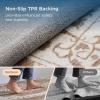 imageBedsure 5x7 Area Rugs for Living Room Machine Washable Rugs NonSlip Backing NonShedding Vintage Low Pile Easy Care Throw Carpet for Bedroom Dining Room Grey04  Brown