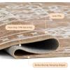 imageBedsure 5x7 Area Rugs for Living Room Machine Washable Rugs NonSlip Backing NonShedding Vintage Low Pile Easy Care Throw Carpet for Bedroom Dining Room Grey04  Brown