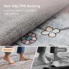 imageBedsure 5x7 Area Rugs for Living Room Machine Washable Rugs NonSlip Backing NonShedding Vintage Low Pile Easy Care Throw Carpet for Bedroom Dining Room Grey02  Taupe