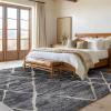 imageBedsure 5x7 Area Rugs for Living Room Machine Washable Rugs NonSlip Backing NonShedding Vintage Low Pile Easy Care Throw Carpet for Bedroom Dining Room Grey10  Charcoal Gray