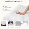 imageBedsure Adjustable Layer Bed Pillows for Sleeping  Luxury Fluffy King Pillows Set of 2 Assemblable Firmness ampamp Height with 100 Cotton Cover Machine Washable for Back Stomach or Side SleepersPolyster