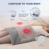 imageBedsure Back Heating Pad for Neck and Shoulders Weighted Heated Pad with Vibration FSA Eligible Items Birthday Gifts for Women Men Mom Men Auto Shut Off 63lbs 20quot x 24quot Dark Grey01  Grey