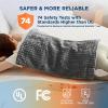 imageBedsure Back Heating Pad for Neck and Shoulders Weighted Heated Pad with Vibration FSA Eligible Items Birthday Gifts for Women Men Mom Men Auto Shut Off 63lbs 20quot x 24quot Dark Grey01  Dark Grey