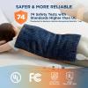 imageBedsure Back Heating Pad for Neck and Shoulders Weighted Heated Pad with Vibration FSA Eligible Items Birthday Gifts for Women Men Mom Men Auto Shut Off 63lbs 20quot x 24quot Dark Grey01  Navy Blue