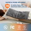 imageBedsure Back Heating Pad for Neck and Shoulders Weighted Heated Pad with Vibration FSA Eligible Items Birthday Gifts for Women Men Mom Men Auto Shut Off 63lbs 20quot x 24quot Dark Grey01  Dark Grey