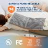 imageBedsure Back Heating Pad for Neck and Shoulders Weighted Heated Pad with Vibration FSA Eligible Items Birthday Gifts for Women Men Mom Men Auto Shut Off 63lbs 20quot x 24quot Dark Grey01  Grey