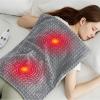 imageBedsure Back Heating Pad for Neck and Shoulders Weighted Heated Pad with Vibration FSA Eligible Items Birthday Gifts for Women Men Mom Men Auto Shut Off 63lbs 20quot x 24quot Dark Grey01  Grey