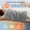 imageBedsure Back Heating Pad for Neck and Shoulders Weighted Heated Pad with Vibration FSA Eligible Items Birthday Gifts for Women Men Mom Men Auto Shut Off 63lbs 20quot x 24quot Dark Grey01  Grey