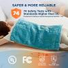 imageBedsure Back Heating Pad for Neck and Shoulders Weighted Heated Pad with Vibration FSA Eligible Items Birthday Gifts for Women Men Mom Men Auto Shut Off 63lbs 20quot x 24quot Dark Grey01  Teal