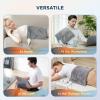imageBedsure Back Heating Pad for Neck and Shoulders Weighted Heated Pad with Vibration FSA Eligible Items Birthday Gifts for Women Men Mom Men Auto Shut Off 63lbs 20quot x 24quot Dark Grey01  Grey