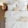 imageBedsure Bed in a Bag Queen  7 Pieces Plaid Seersucker Bedding Comforter Sets Soft Lightweight White Boho Bed Set with Comforters Queen Size Sheets Pillowcases ampamp Shams03  White