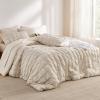 imageBedsure Bed in a Bag Queen  7 Pieces Plaid Seersucker Bedding Comforter Sets Soft Lightweight White Boho Bed Set with Comforters Queen Size Sheets Pillowcases ampamp Shams04  Beige