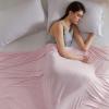 imageBedsure Beige Cooling Blanket for Hot Sleepers  Summer Cold Linen Beige Throw Blanket for Couch ArcChill Lightweight Bedding Cool Thin Ice Cold Cooled Throws with Rayon Derived from Bamboo 50x7006 Pink